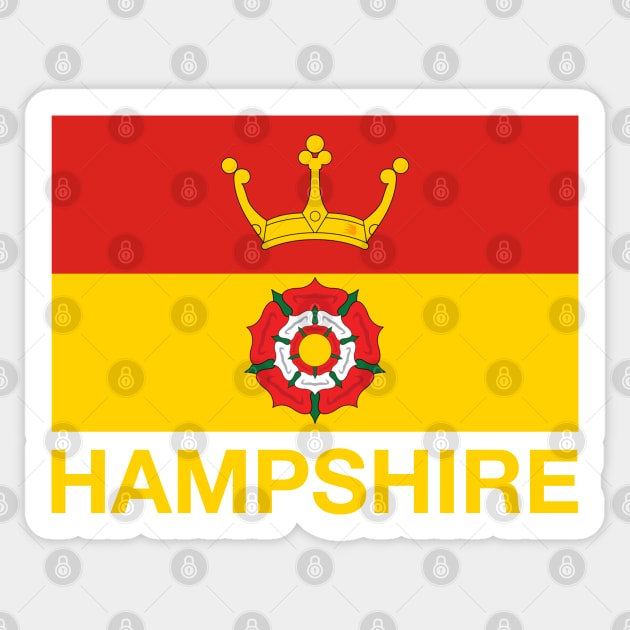 Saxon Crown and Tudor Rose Hampshire Flag Sticker by CityNoir